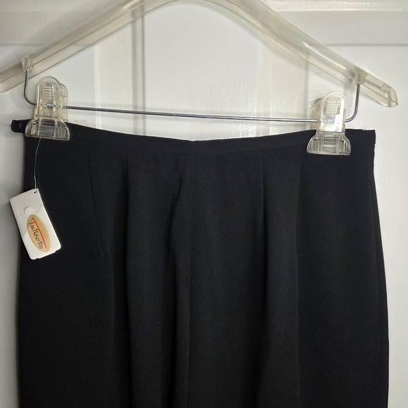 Talbots Vintage Black Lined High Waisted Side Zip Straight Leg Pants NWT Size 4 - Picture 11 of 12